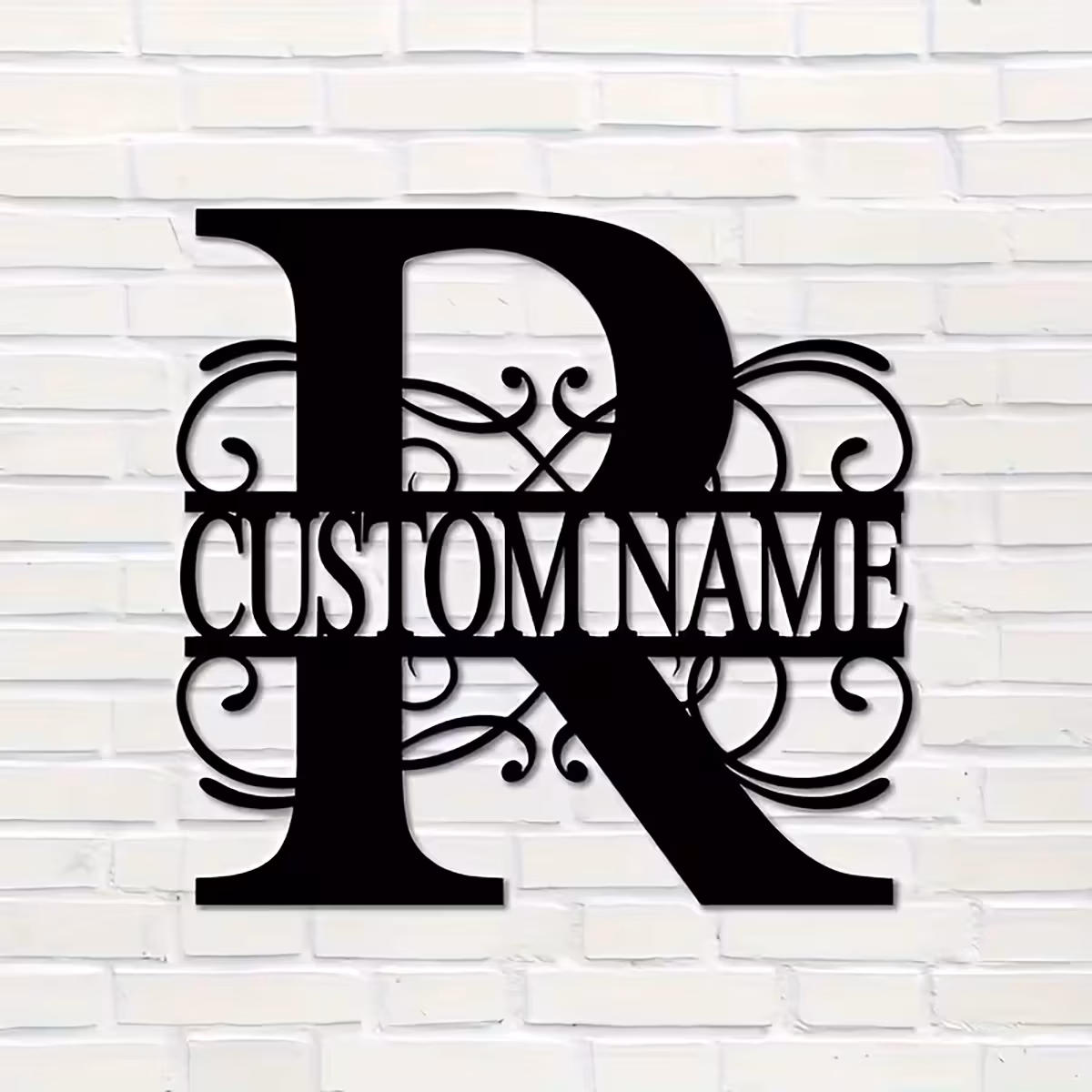 Classic Custom Monogram Metal Wall Art - Personalized Initials & Family Name, Home Decor, Hanging Sign for Porch, Garden, Yard