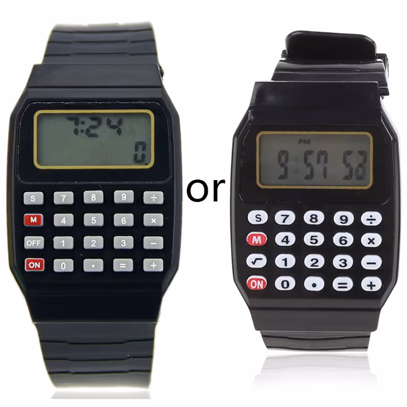 Fad Children Silicone Date Multi-Purpose Kids Electronic Calculator Wrist Watch MAR2