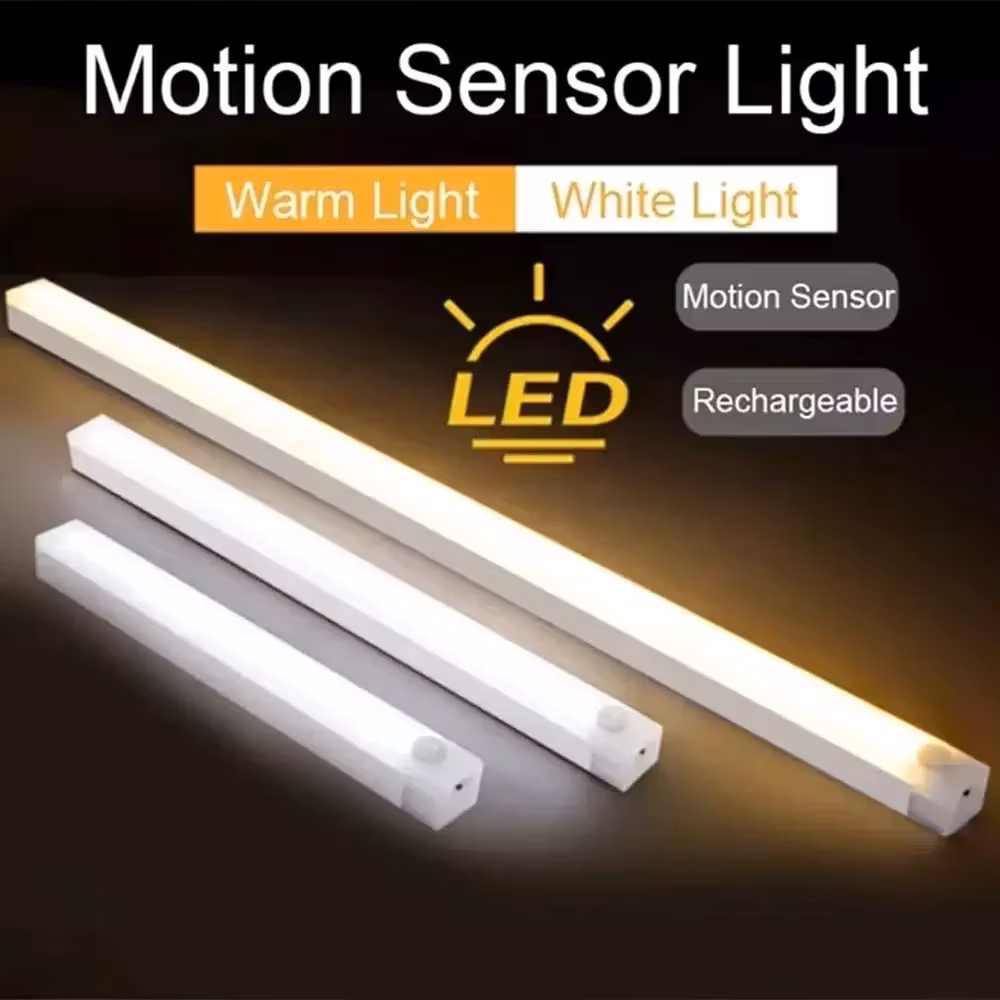 Motion Sensor Wall Lamp Dimmable Usb Rechargeable Portable Stairway Night Light Indoor for Bedroom Stair Hallway Kitchen Storage