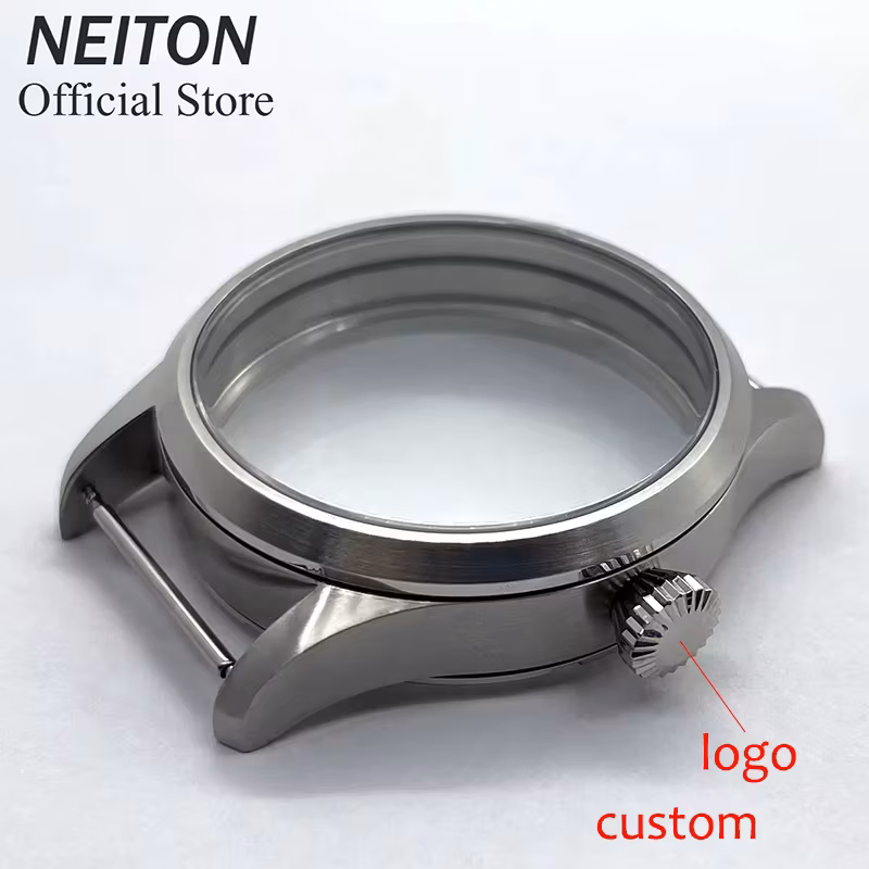 Neiton 42mm Manual Watch Case See-through Back Fit Eta 6497 6498 ST3600 3602 Bronzed/Pvd Black