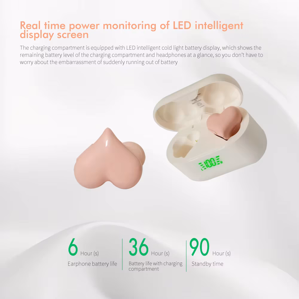 Wireless Headphones Tws Cute Bluetooth Earbuds Bluetooth Earphones Female Fashion Pink Games Student Earphones Girl Gift