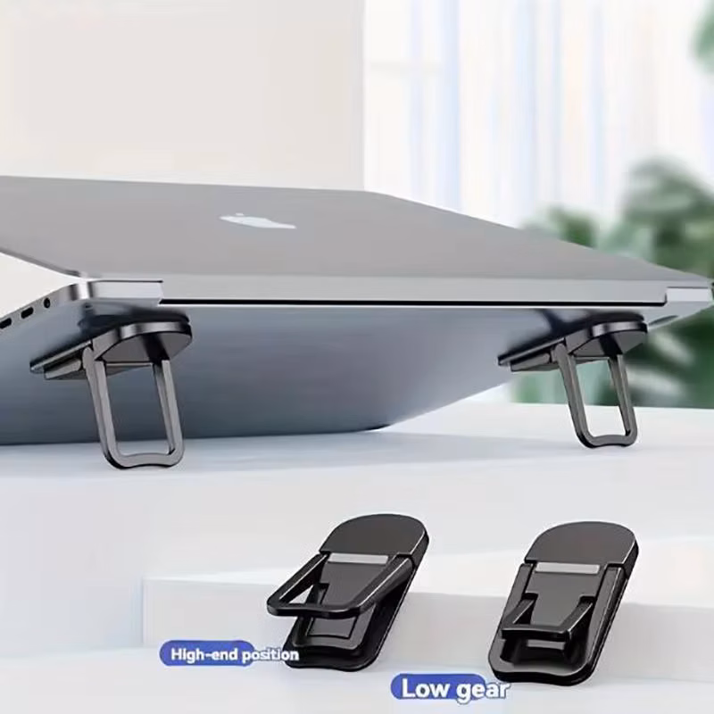 2 /4PCS Mini Foldable Laptop Stand Dual Angle Adjustable Portable Cooling Riser Ergonomic Support for Notebook Computer