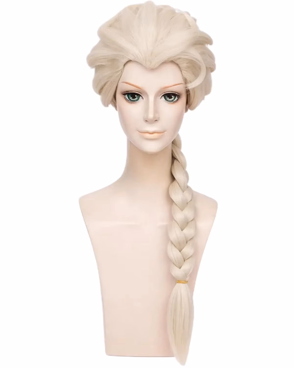 Long Blonde Braid Princess Wig 25.5'' Platinum Blonde Braided Wigs Synthetic Hair for Women Adult Halloween Costumes Party