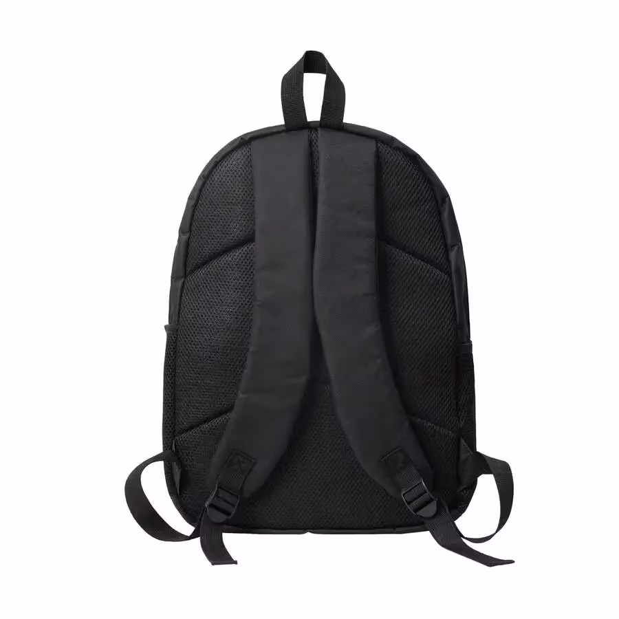 Black Polyester Backpack For School Travel College Computer Bookbag Men Women Daypack