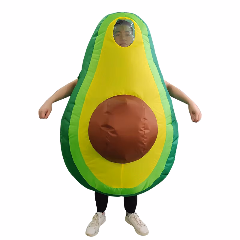 Avocado Inflatable Costumes Cartoon Blow Up Clothes Halloween Party Cosplay Costume Funny Performance Props