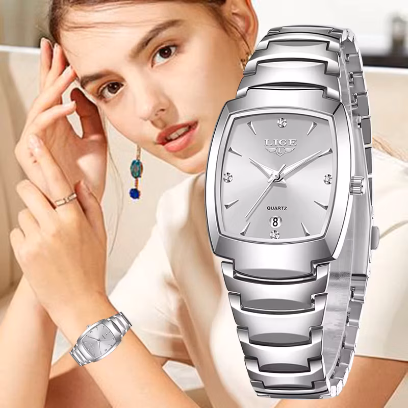 Lige Women's Watch Business Luxury Ladies clock Fashion quartz Simple Watch for Women Gift Women's wristwatch reloj+Box