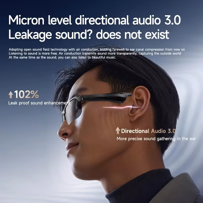 Lenovo 8K HD AI Smart Glasses Bluetooth Multifunctional Call Noise Canceling Music Player Translate Anti Blue Light For unisex