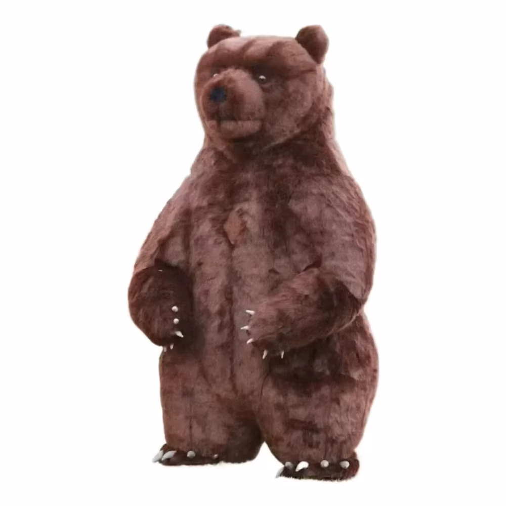 Inflatable Brown Bear Mascot Costume Adults Cartoon Character Outfits Halloween Christmas Party No Battery No Charger