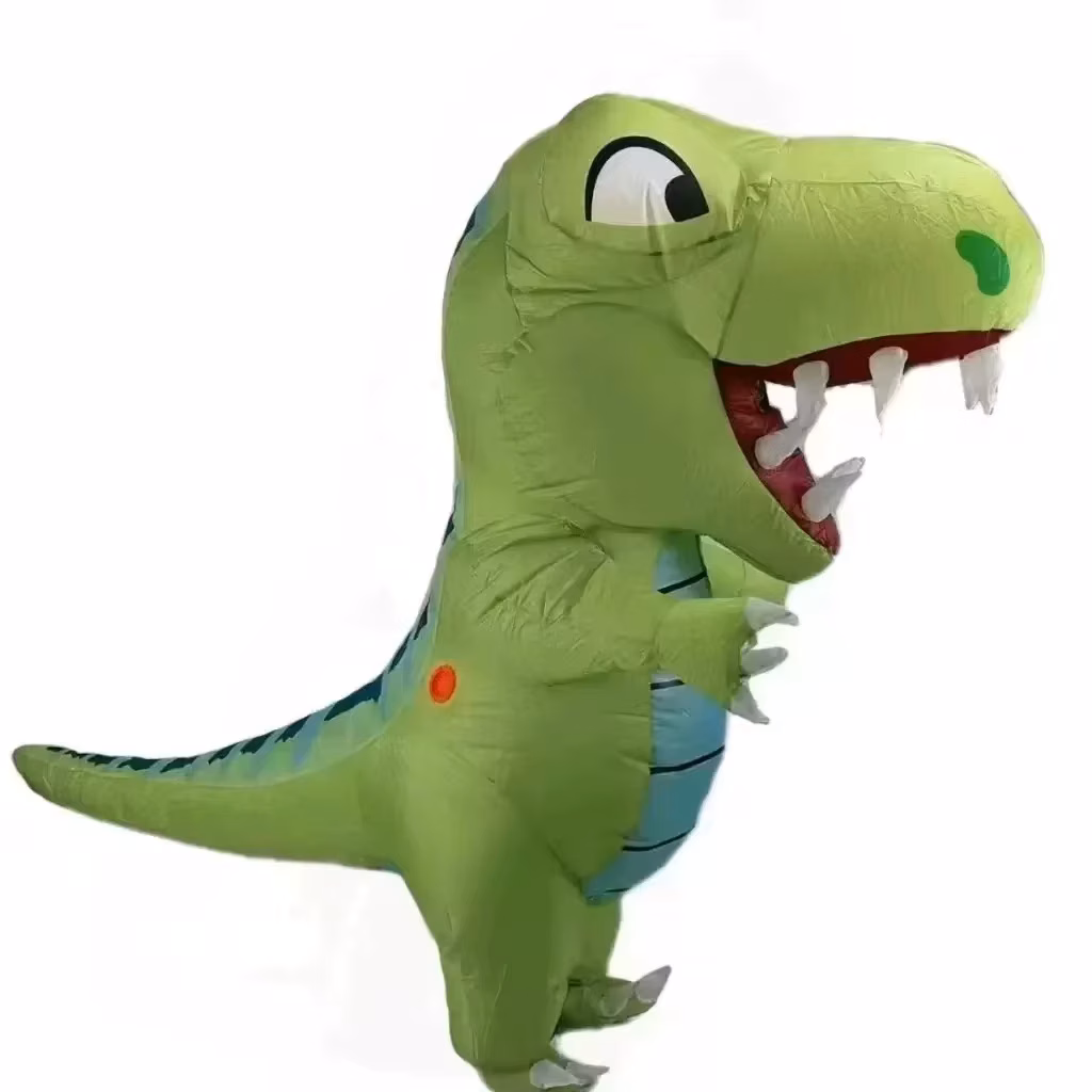 Adult Fat-Headed Dinosaur Inflatable Costume Full Body Inflated Animal Blow Up Suit Fancy Dress Cosplay Halloween Costume