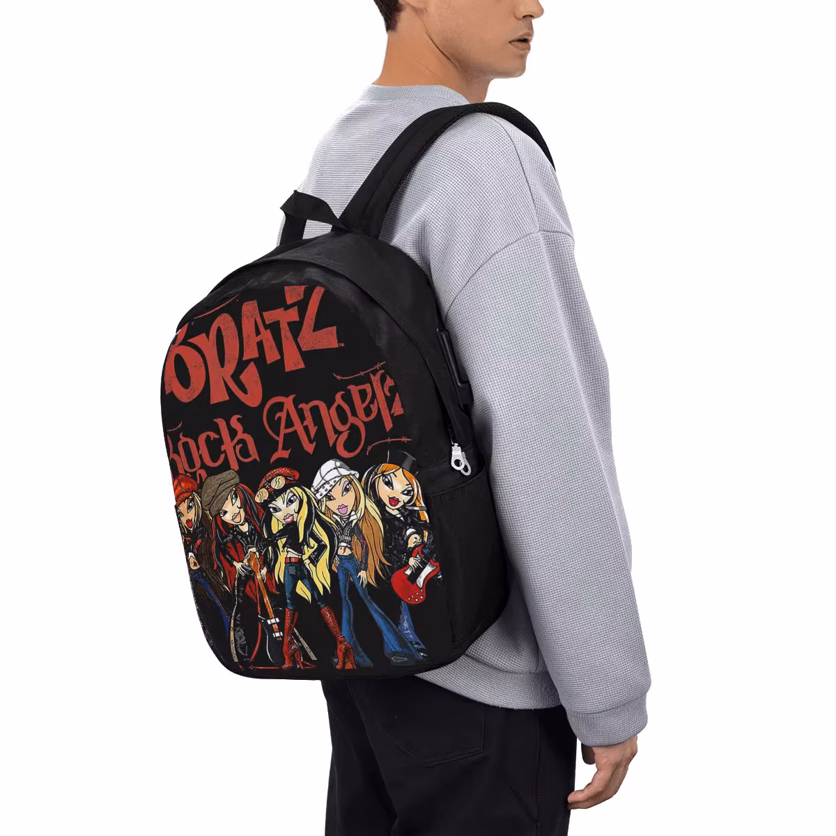 Bratz Rock Angelz Group Shot Backpack Travel Notebook Bag Computer College Student School Bag Laptop Shoulder Bags for Men Women