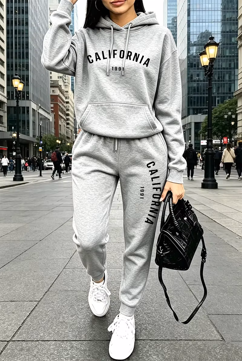 Sales Womens Tracksuit Printing Casual Hoodie Sweatshirts Sweatpants Daily Sports Jogging Clothing Autumn Winter Streetwear