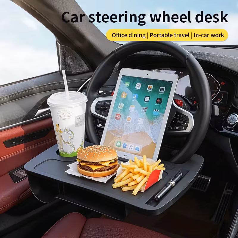1PCS Portable Car Laptop Computer Desk Mount Stand Eat Work Car Steering Wheel Dining Table BracketDrink Food Coffee Tray Board