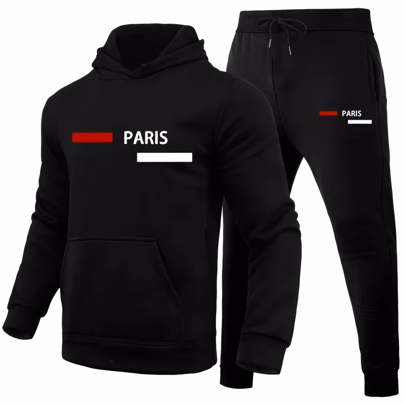 Men's Tracksuit Fashion Casual Hooded Sweatshirts Sweatpants Outdoors Sports Jogging Clothing Autumn Winter Single Hoodie Pants