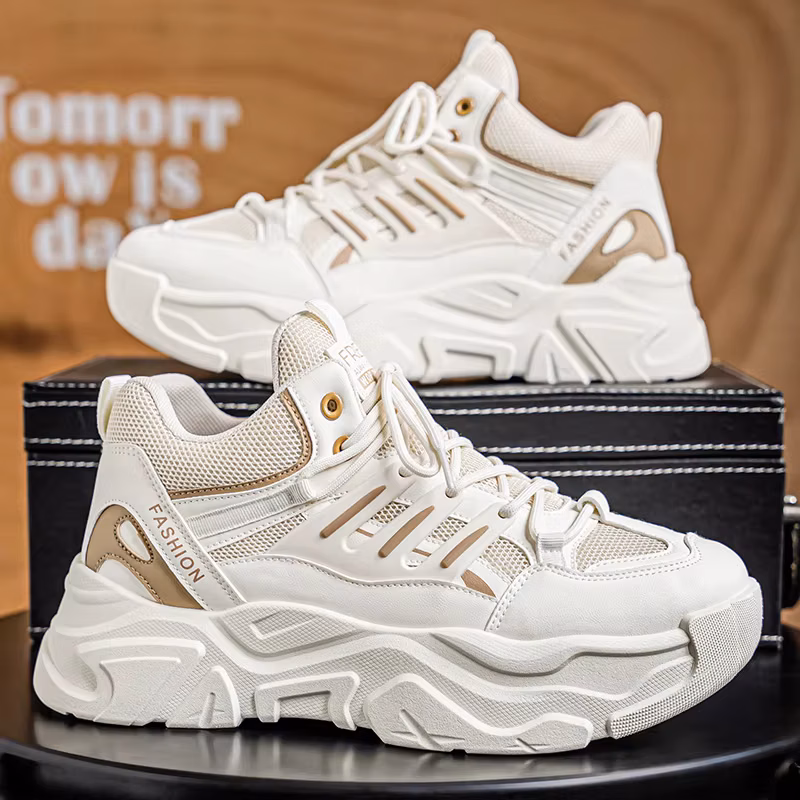 Men's speed casual sneakers spring summer thick-sole anti-slip breathable outdoor running shoes fashion Youth Joker sports shoes