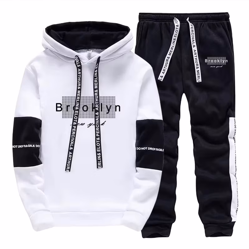 Mens Tracksuit Printing Casual Sweatshirts Outdoor Sports Jogging Man Clothing Single Piece Hoodie Pants Fashion Sportswear