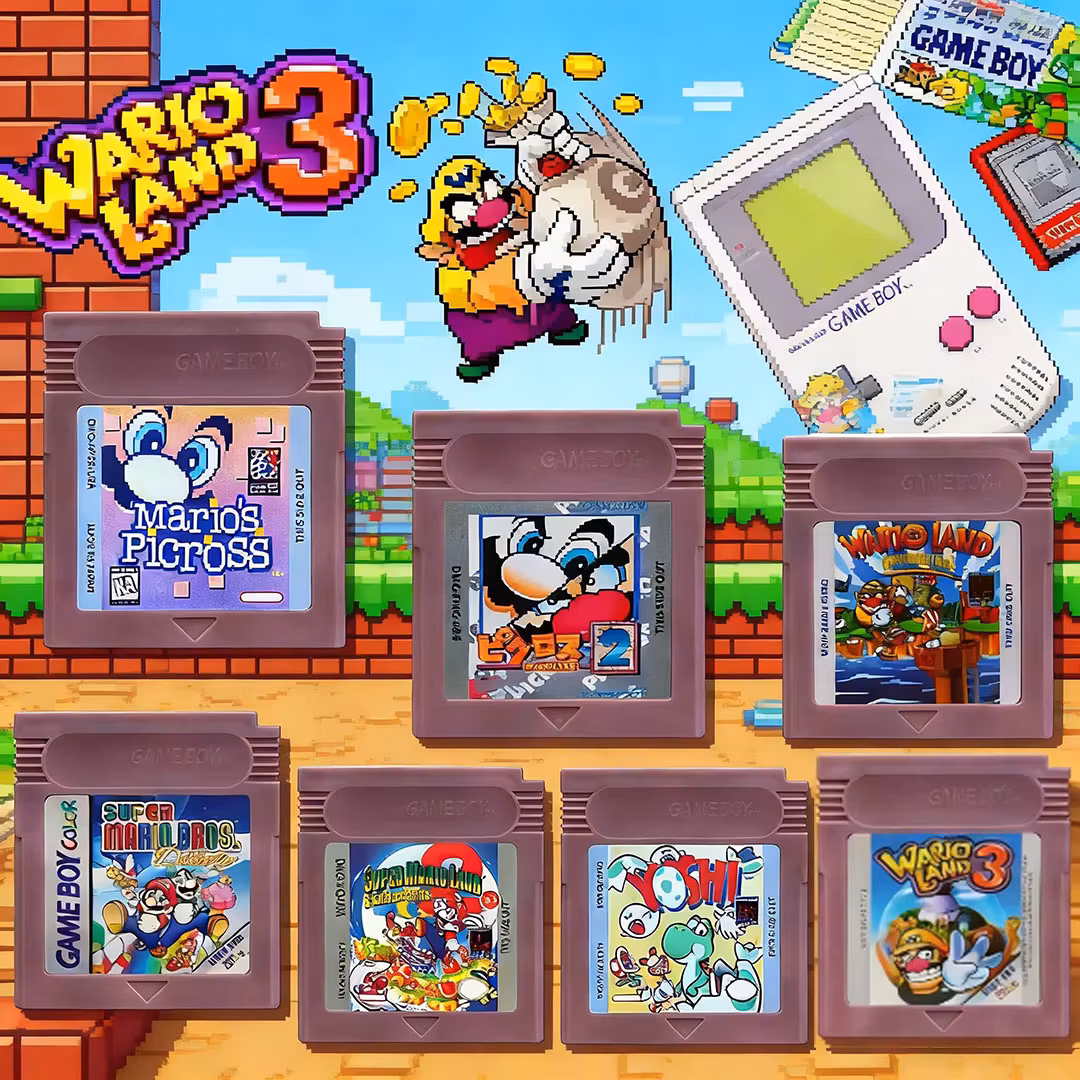 Gbc 16 Bit Game Video Game Cartridge Console16 Bit Game Card Wario Land Donkey Kong Wario Land 2 Yoshi for Gbc/Gba Mario