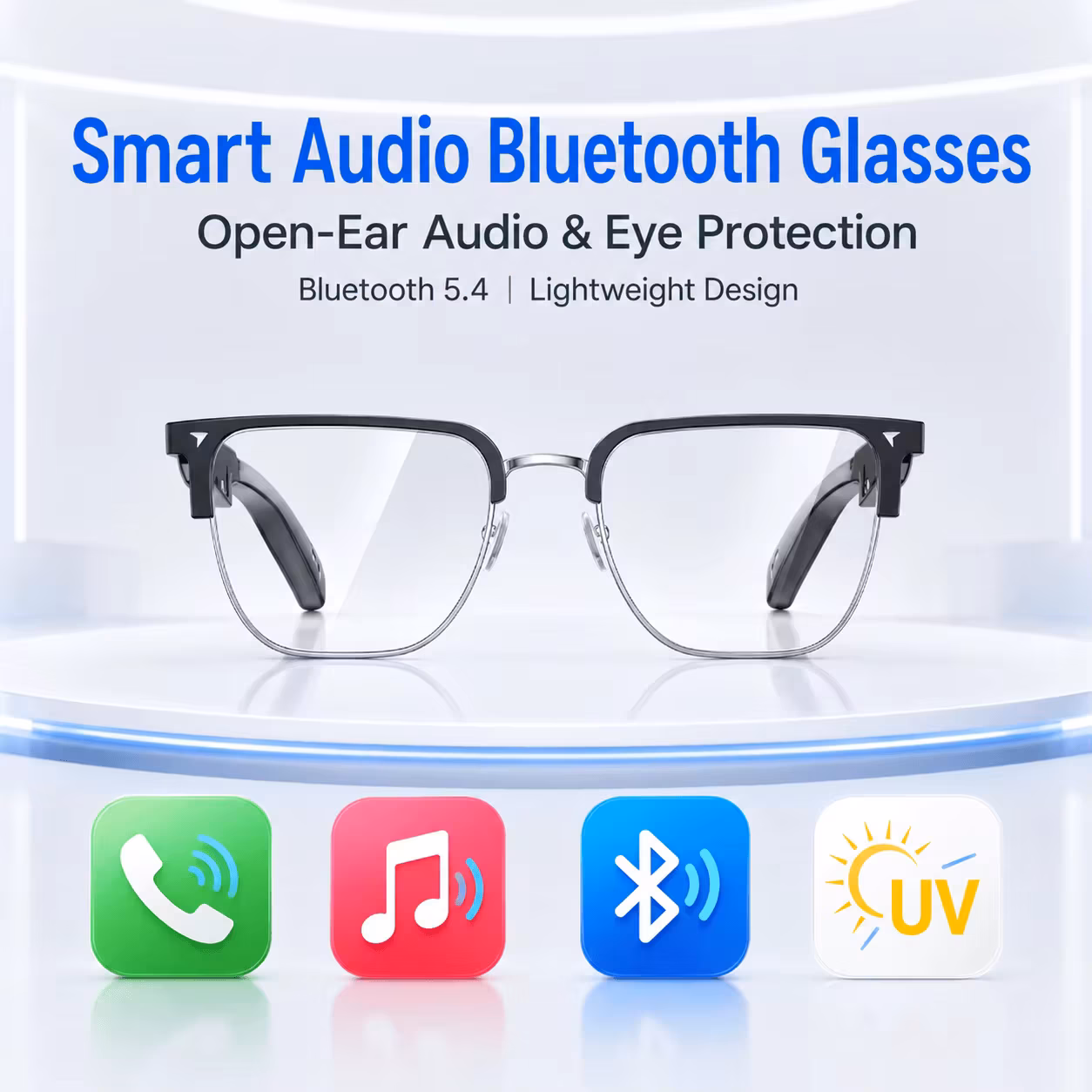 Aimb V2 Smart Bluetooth Glasses Blue Light Protection UV Protection AI Voice Wireless Calling Wearable Eyewear