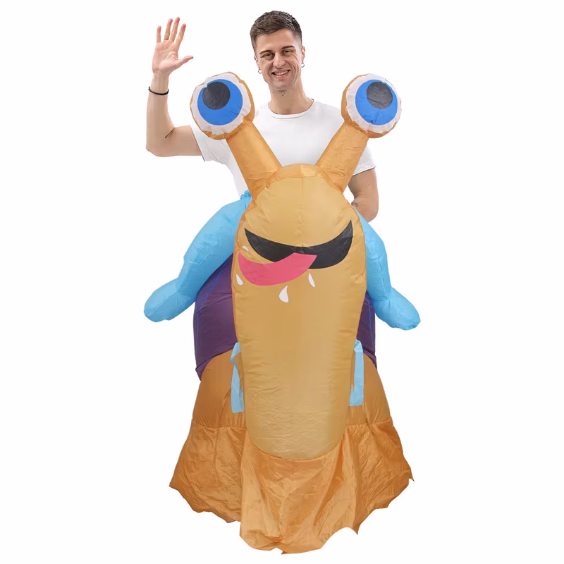 Riding Snail Inflatable Costumes Amusement Park Blow Up Clothes Halloween Party Cosplay Costume Funny Performance Props