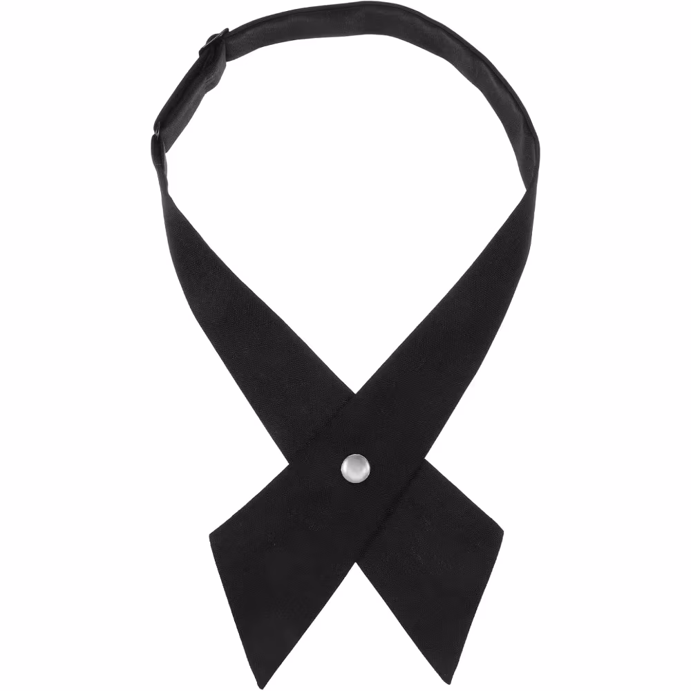 Adjustable Pre-Tied Criss-Cross Bow Tie for School Uniform Neckwear Accessories