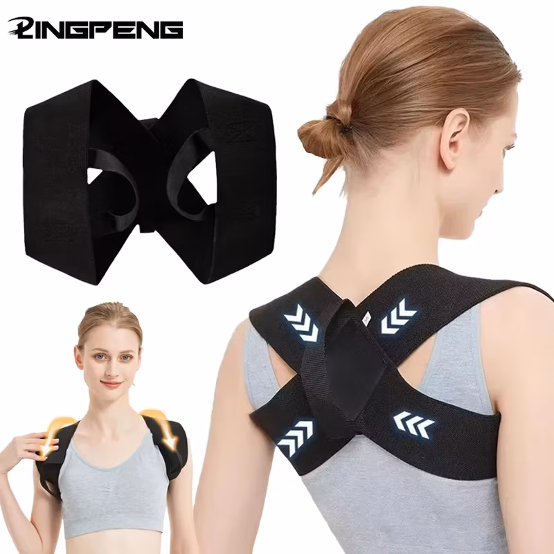 Woman Men Adjustable Back Posture Corrector Open Shoulder Invisibility Anti-camel Correction Belt Prevention Humpback Unisex