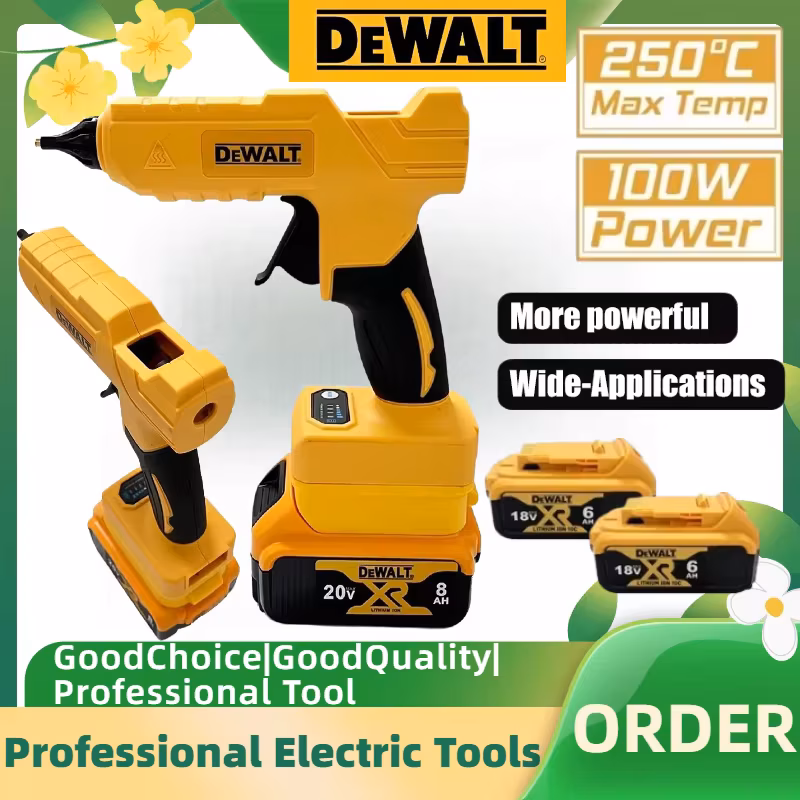 Dewalt Melt Welding Glue Gun Cordless Handheld Electric Diy Craft Repair Tool Anti-scald Nozzle For 20V Battery