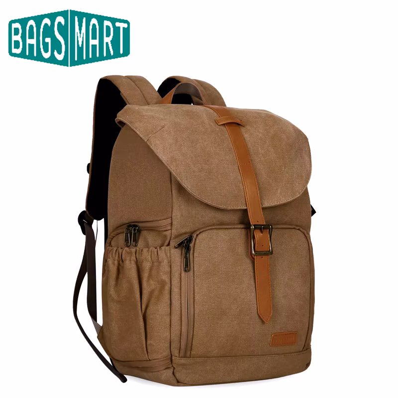 Bagsmart Camera Bag Dslr Photographers Backpack with Tripod Holder Waterproof Anti-Theft Photography Bags Case For 15in Laptop