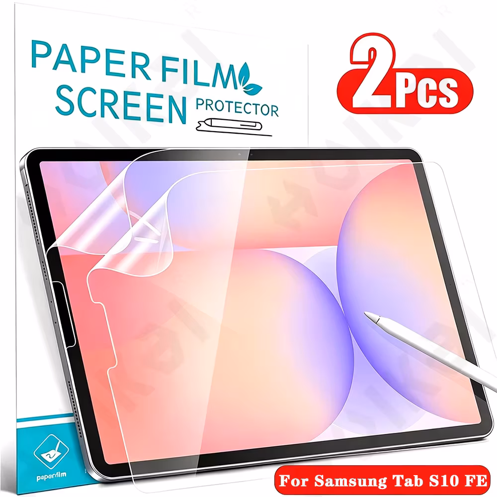 2 Pcs For Samsung Tab S10 Lite FE S9 10.9 inch Paper Feel Screen Protector Ultra Clear Soft Tpu Film Sensitivity Anti-Scratch