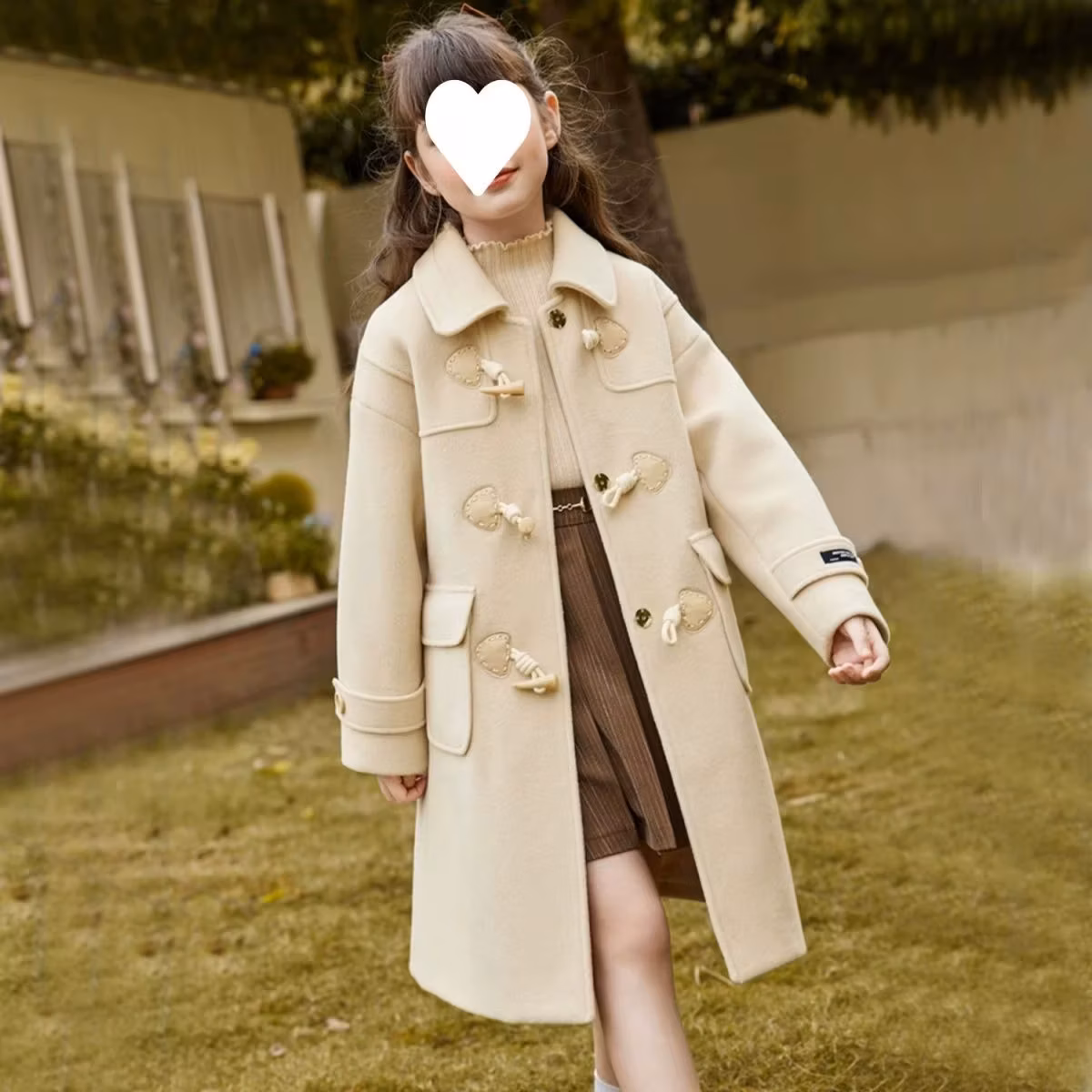 Autum winter 4-14 teen girls Long Thicken Woolen Jacket Korean Kids warm Clothes Coat Outerwear Child junior Fashion Overcoat
