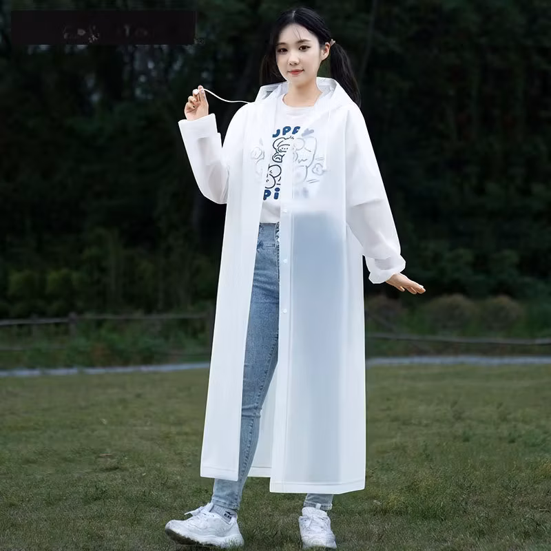 Disposable Raincoat Long Transparent Thick Portable Adult Student Riding Rainwear Waterproof Outdoor Fishing Camping Rain Jacket