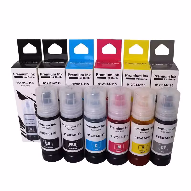 Dye Ink 115 T115 Premium Compatible Bulk Bottle Water Based Refill Ink With Ink Box for Epson EcoTank L8160 L8180 Printer