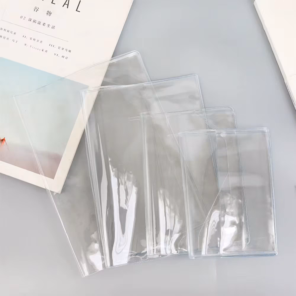 Durable A5/A6 Notebook Protective Sleeve Pvc Waterproof Scrapbooking Cover Transparent Binder Protective Cover Diary