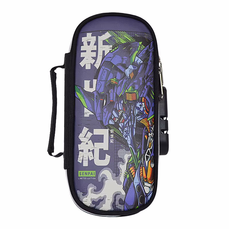 Neon Cute Genesis Classic Evangelion Large Capacity Fashion Hard Shell Pencil Case Portable Student Stationery Storage Box