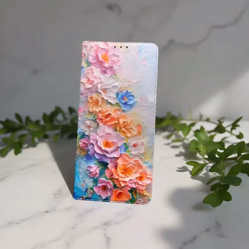 Painted Magnetic Flip Leather Wallet Case For Samsung Galaxy S26 Ultra S25 FE Galaxy S24 S23 S22 S25 Edge S26 Plus Cover Funda