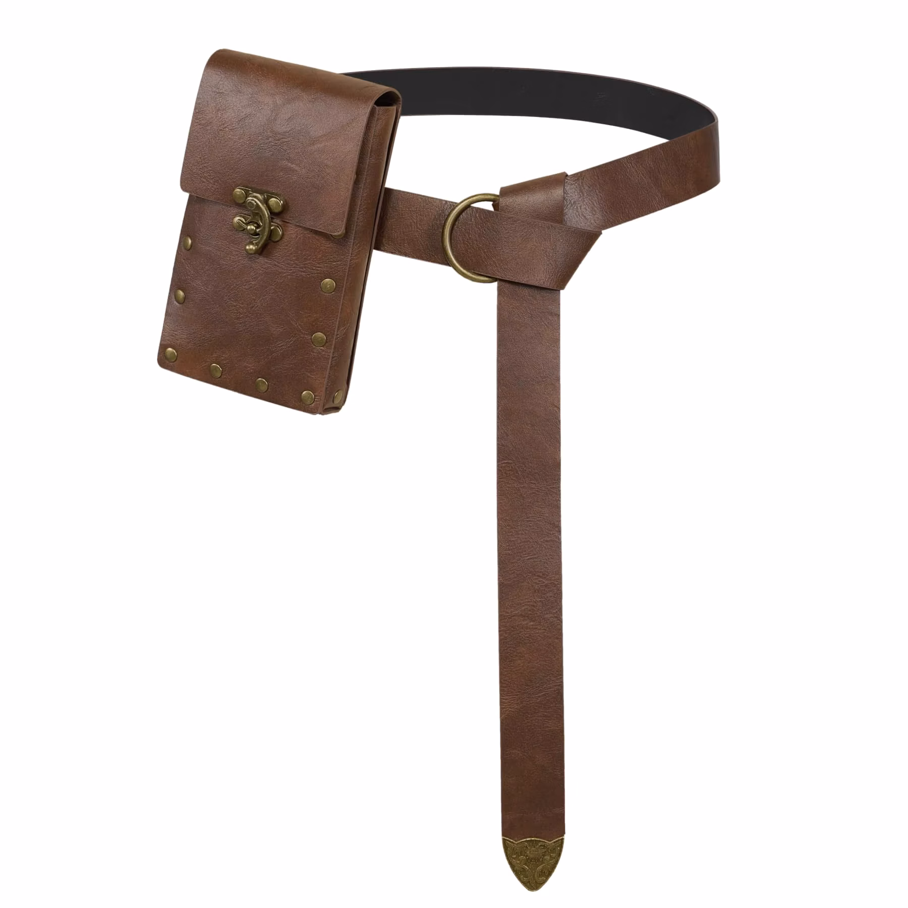 PU Leather Medieval Waist Belt Bag with Belt, Medieval Festival Costume Halloween