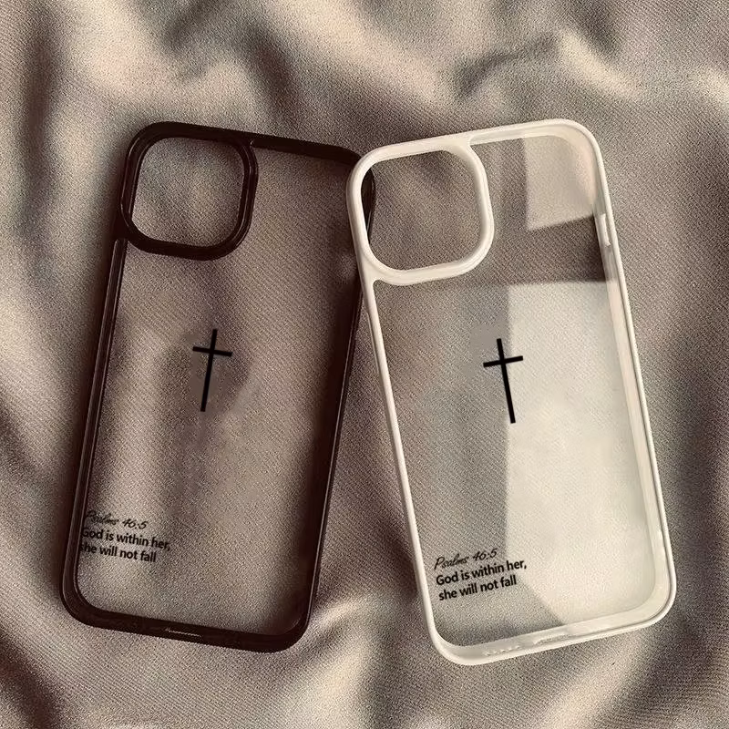 Trendy Cross and Bible Verse Transparent Phone Case for Xiaomi Poco X7 F7 X6 X5 Pro M6 Pro 4G Shockproof Protective Cover Funda