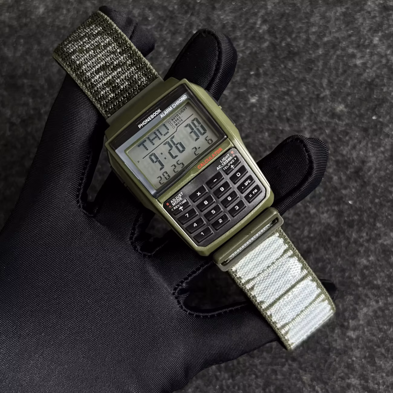 Men's Multifunctional Calculator Watch Fashion Luxury Nylon Strap Led Electronic Digital Watch Sports Watch