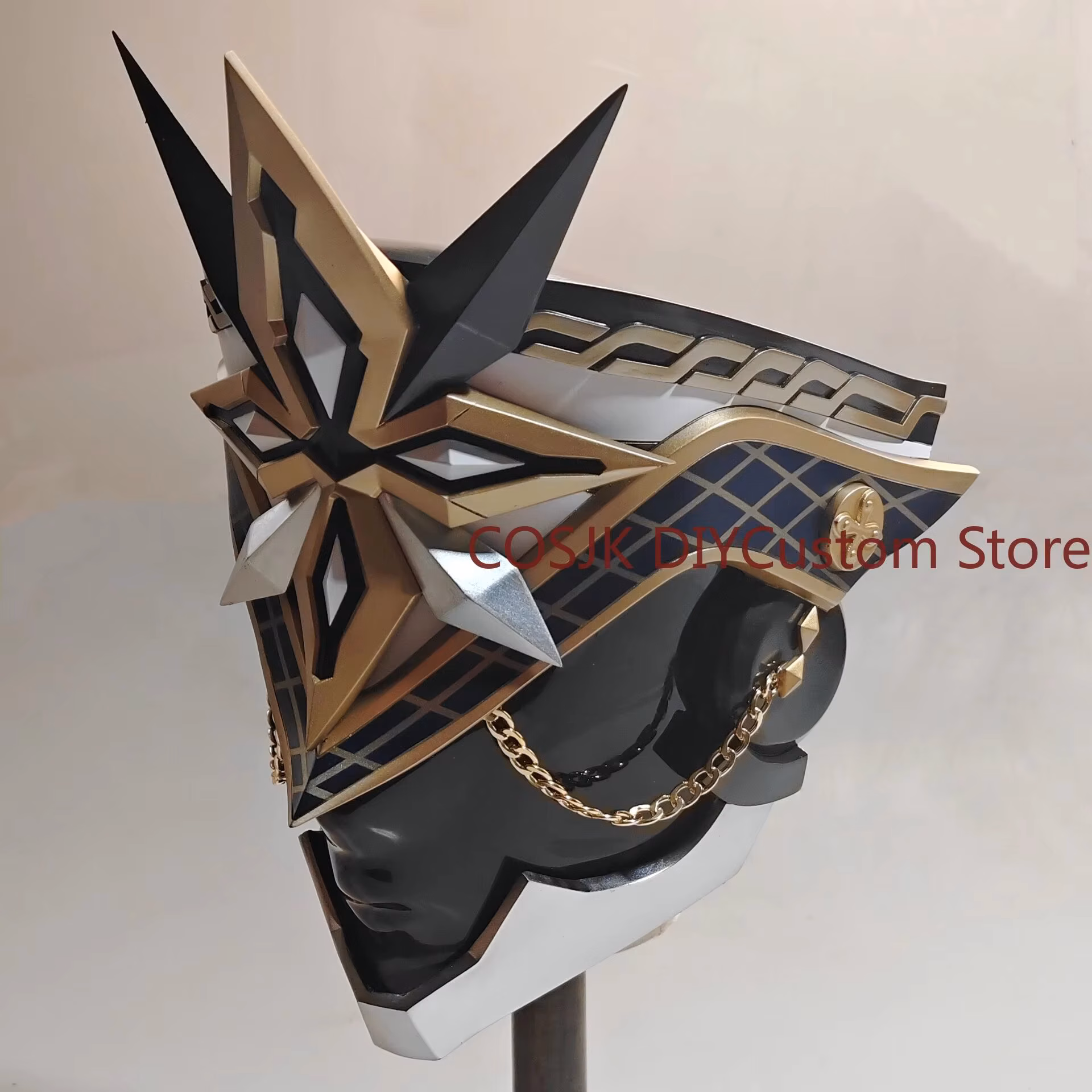 Game Genshin Impact Eleven Fatui Harbingers The Captain Capitano Cospaly Helmet Mask Fiberglass Acrylic Halloween Costume Prop
