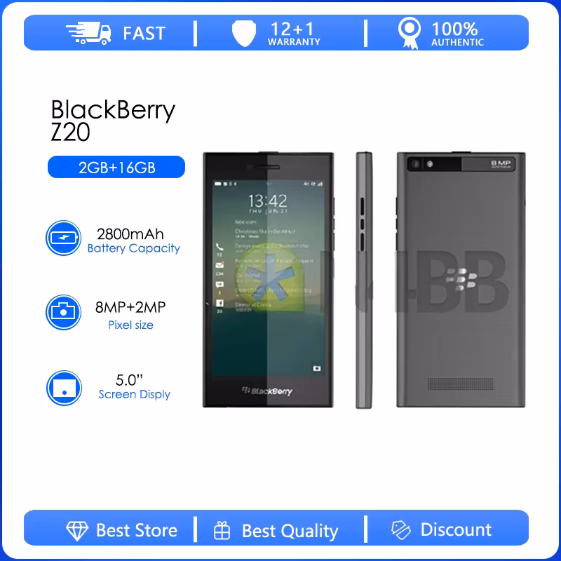 Blackberry Leap Z20 Refurbished-Original Dual Core 5.0" 4G TouchScreen 2GB Ram 16GB Rom 8MP Camera Mobile Phone