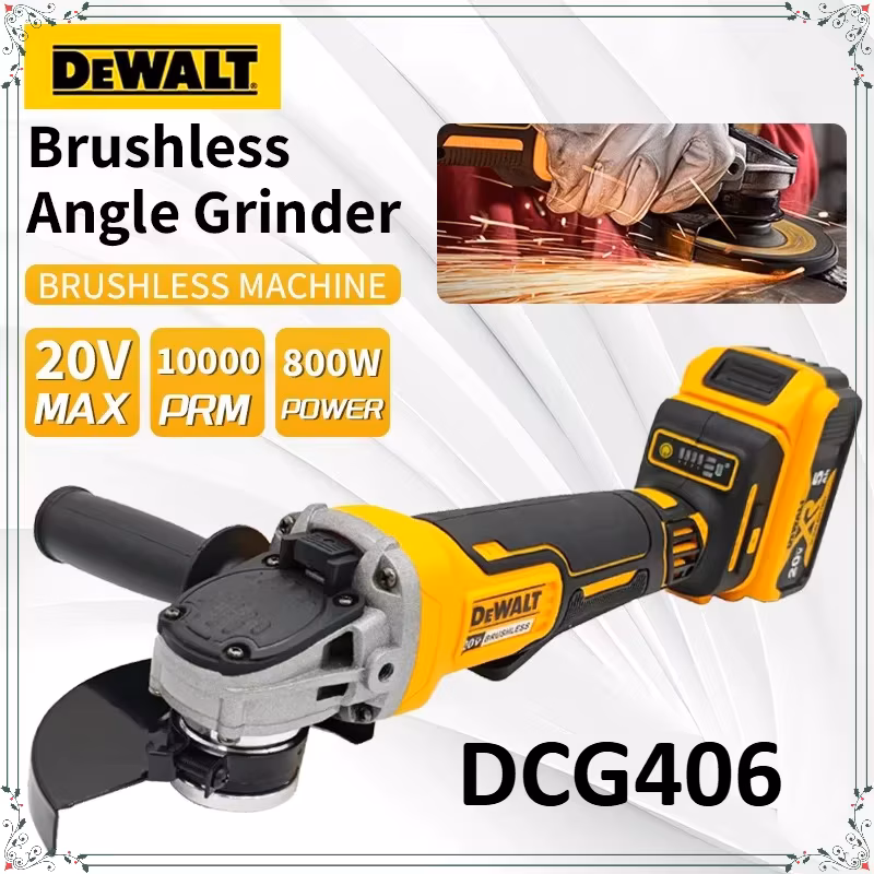 Dewalt 125MM DCG406 Cordless Angle Grinder 9000RPM Cutting Machine Polishing Machine Tool For 20V Lithium Batteries