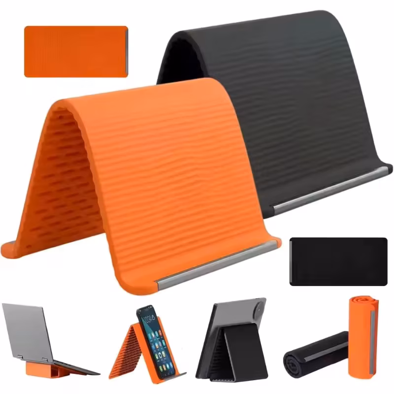 Flexible Foldable Silicone Phone Holder Portable Adjustable Multi-Angle Desktop Stand For iPhone iPad Laptop Tablet Home Office