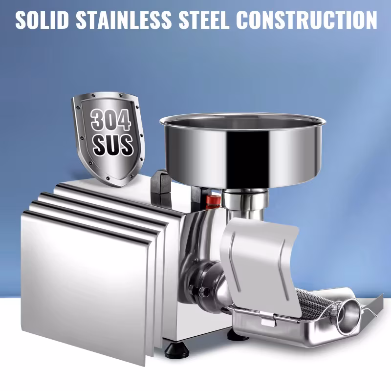 SucceBuy Electric Fruit Press Strainer Machine Commercial Food Strainer Sauce Maker Stainless Steel Tomato Milling Tool