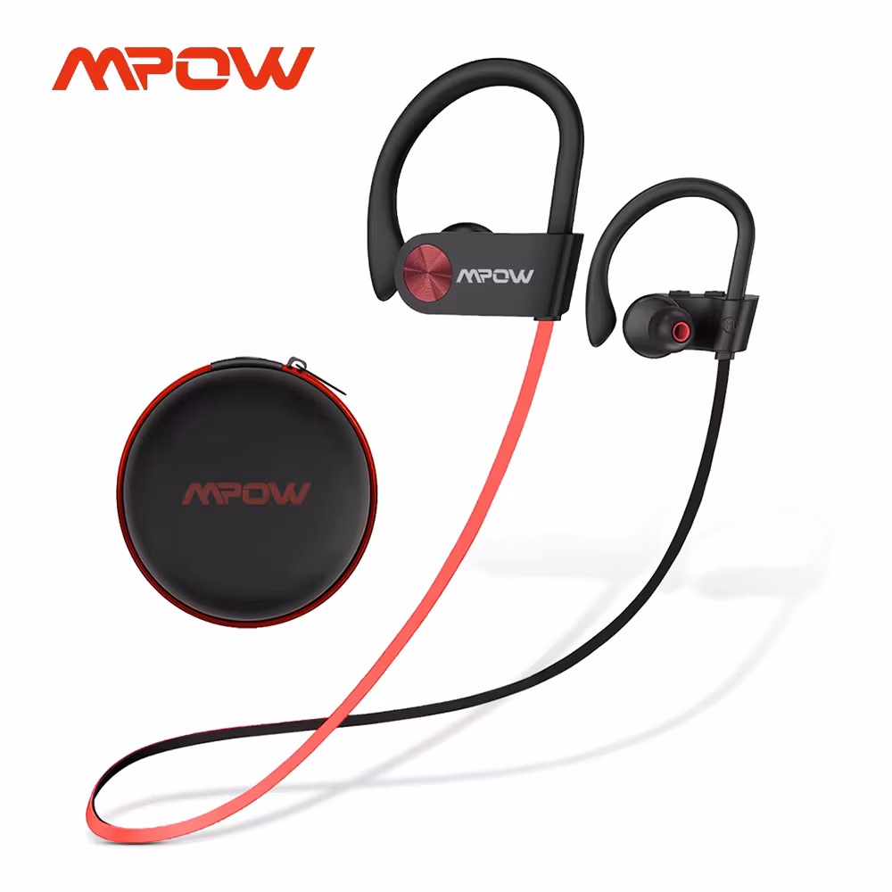 Mpow Flame IPX7 Waterproof Bluetooth Headphones V5.3 Earphone with CVC6.0 Noise Canceling Mic HiFi Stereo Wireless Sport Earbuds