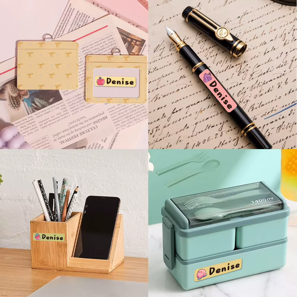 Custom Kawaii Name Sticker,Transparent Waterproof Stickers for Kids,diy Name Labels for School Bag Pen Box Mug Uniform