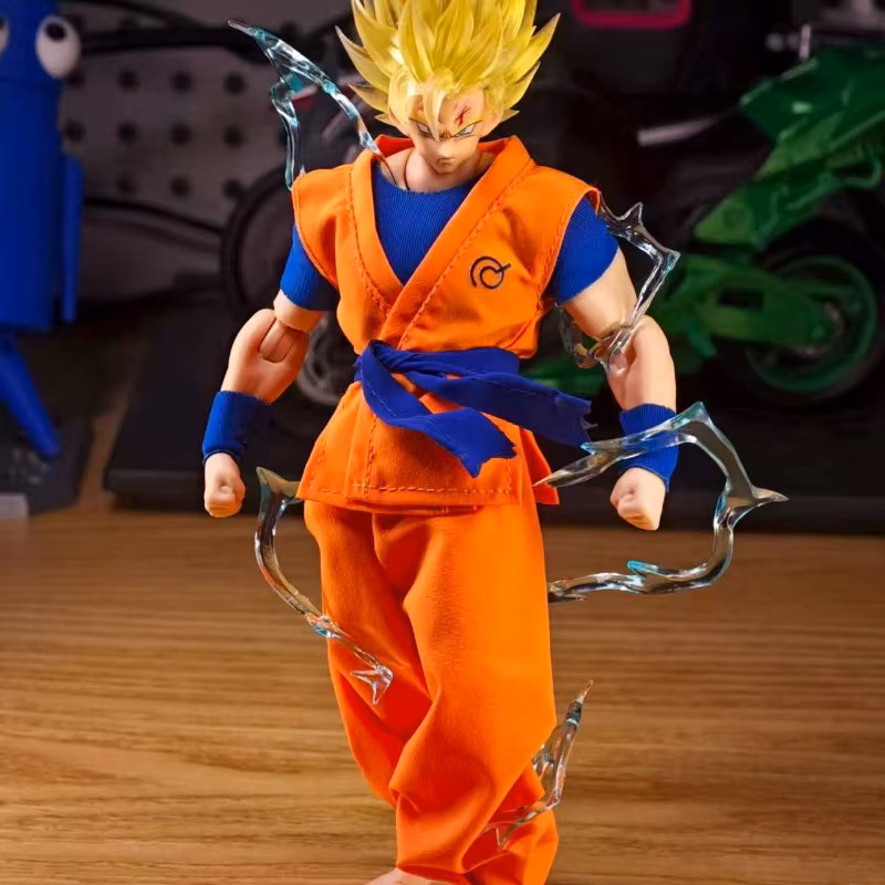 Shf 1/12 Scale Goku Daoist Robe Orange Blue Uniforms Dragon Ball Series Figures Training Suit Goku Clothes Accessories Toy