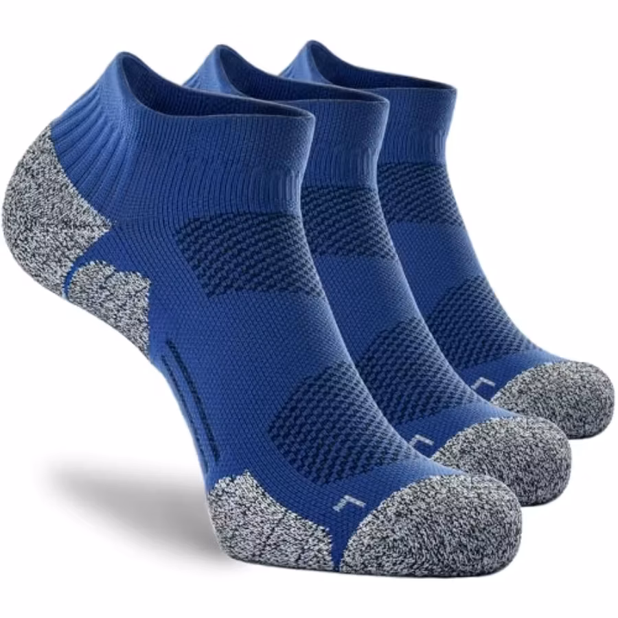 Cwvlc Unisex Cushioned Compression Athletic Ankle Socks Multipack