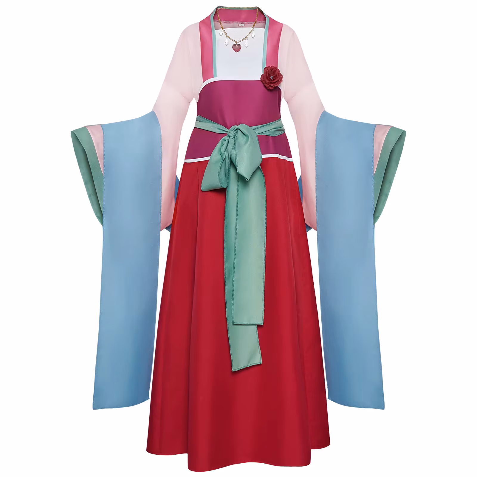 Maomao Cosplay Costume Anime Apothecary Diaries Mao Mao Pink Kimono Full Set Women Outfit with Necklace for Halloween Comic Con
