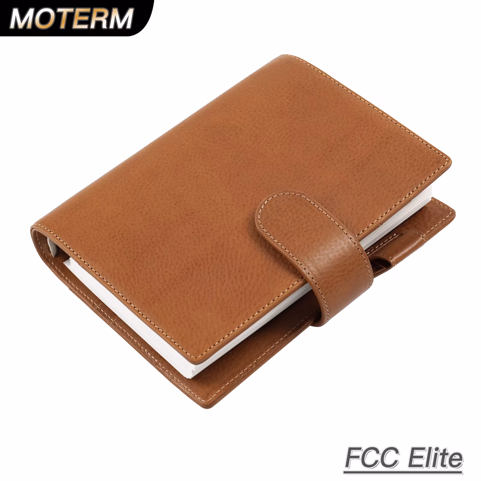 Moterm Franklin Covey Compact Size Elite Ring Planner Vegetable Tanned Leather Notebook Cover Fcc Binder Organizer Journal Diary
