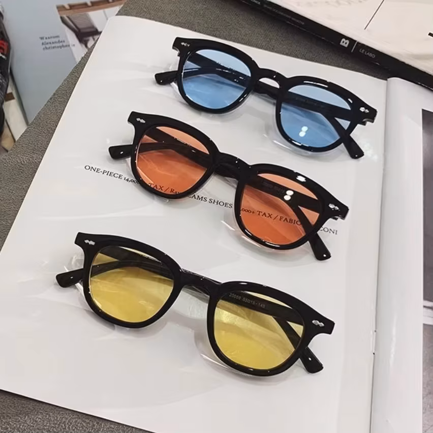 Small Round Sunglasses for Men Women Vintage Fashion Anti Blue Light Glasses Sun Shades Driving Eyewear