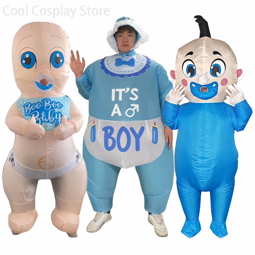 Adult Infant Inflatable Outfits Cute Baby Cosplay Costumes Halloween Carnival Party Performance Wear Stage Props