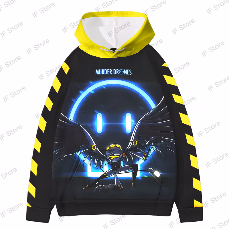 Cool Y2k Cartoon Murder Drones Friends N Uzi in hoodies&sweatshirts Unisex Teens Kawaii Boys/girls Tops Men's clothing
